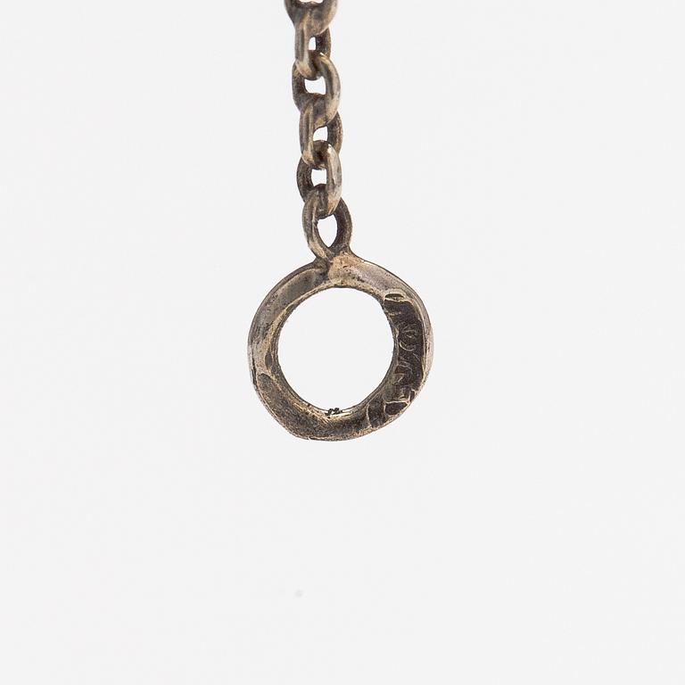 Halsband, 18K guld, diamanter ca 0.07 ct tot och syntetisk safir. Helsingfors 1927.