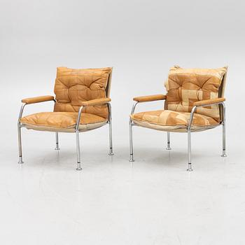 Armchairs, a pair, Sweden, 1970s/80s.