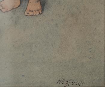 ROBERT HÖGFELDT, akvarell, signerad.