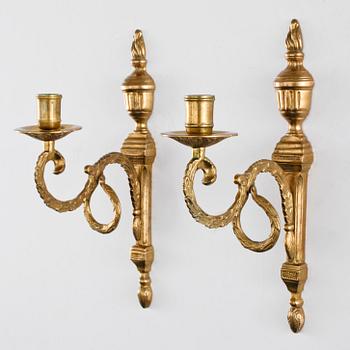 VÄGGAPPLIQUER, ett par, mässing, "Törne", ur IKEA:s 1700-talskollektion, 1990-tal.