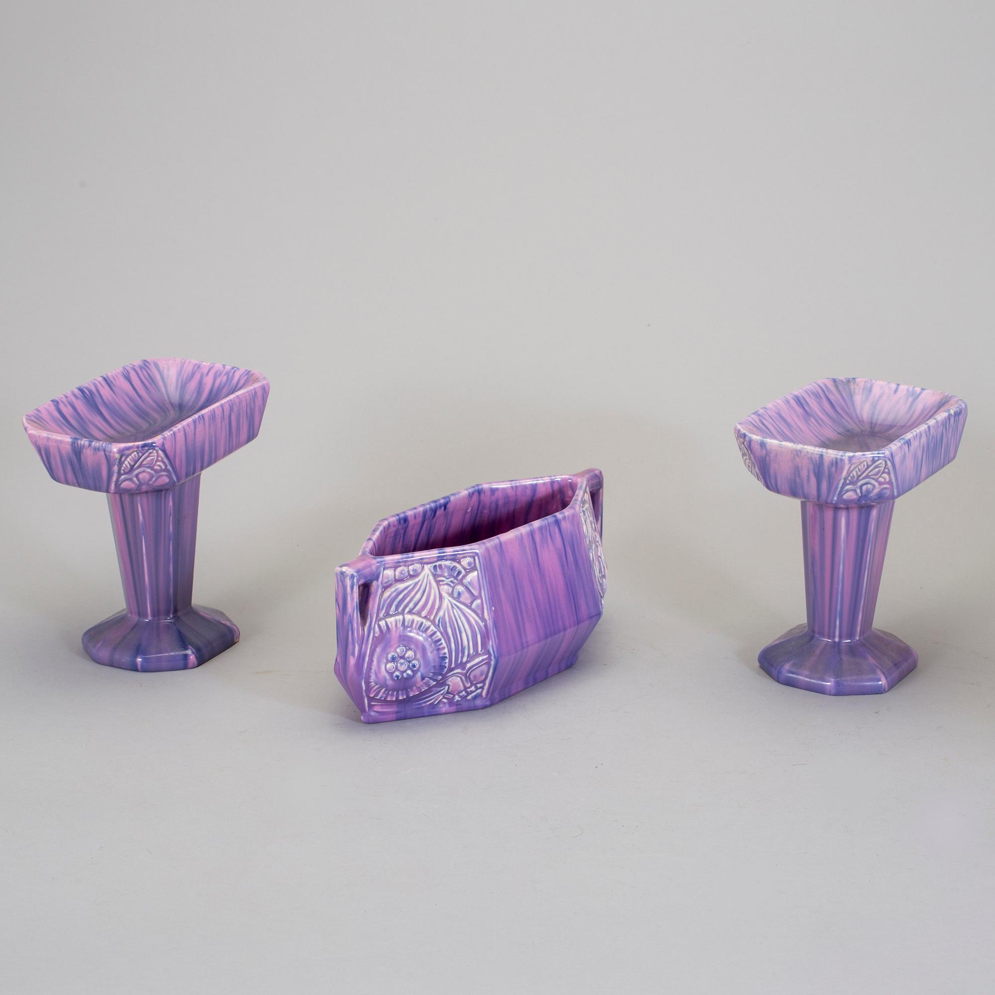 BORDSGARNITYR, 4 delar. Art Noveau, 1900-talets början.