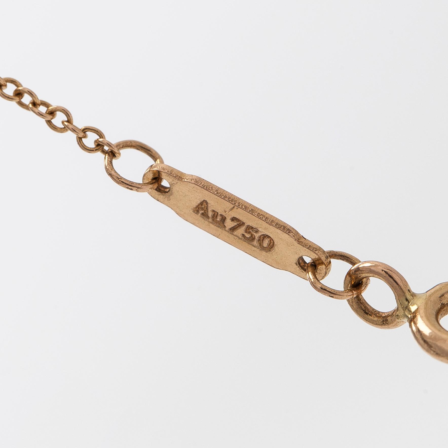 Tiffany & Co, kaulakoru, "T Smile", 18K kultaa ja briljanttihiottuja timantteja.