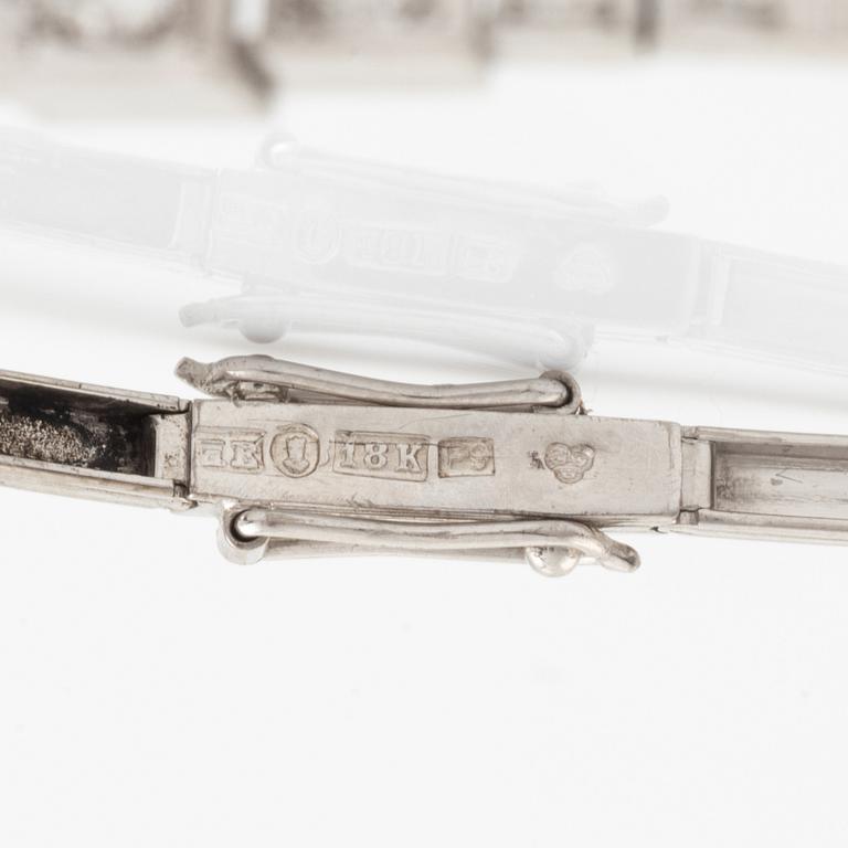 Armband med briljant och åttkantslipade diamanter, Engelbert, Stockholm, 1956.