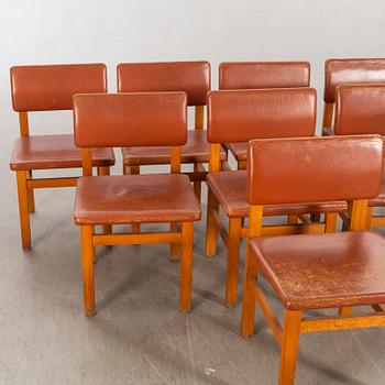 John Kandell, chairs 8 by JE Blomqvist furniture factory Uppsala, 1960s.