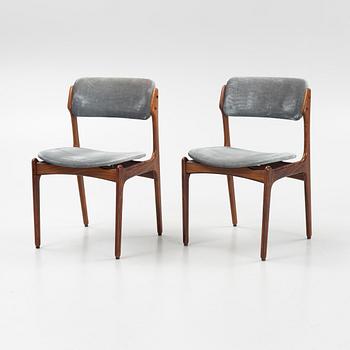 Erik Buch, a pair of model 49 rosewood chairs, Odense möbelsnickeri, Denmark, 1950's/60's.