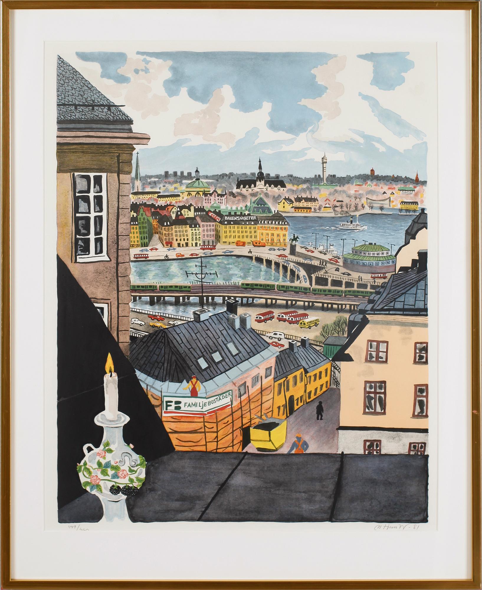 MONA HUSS WALLIN. Litografi, signerad 449/460.