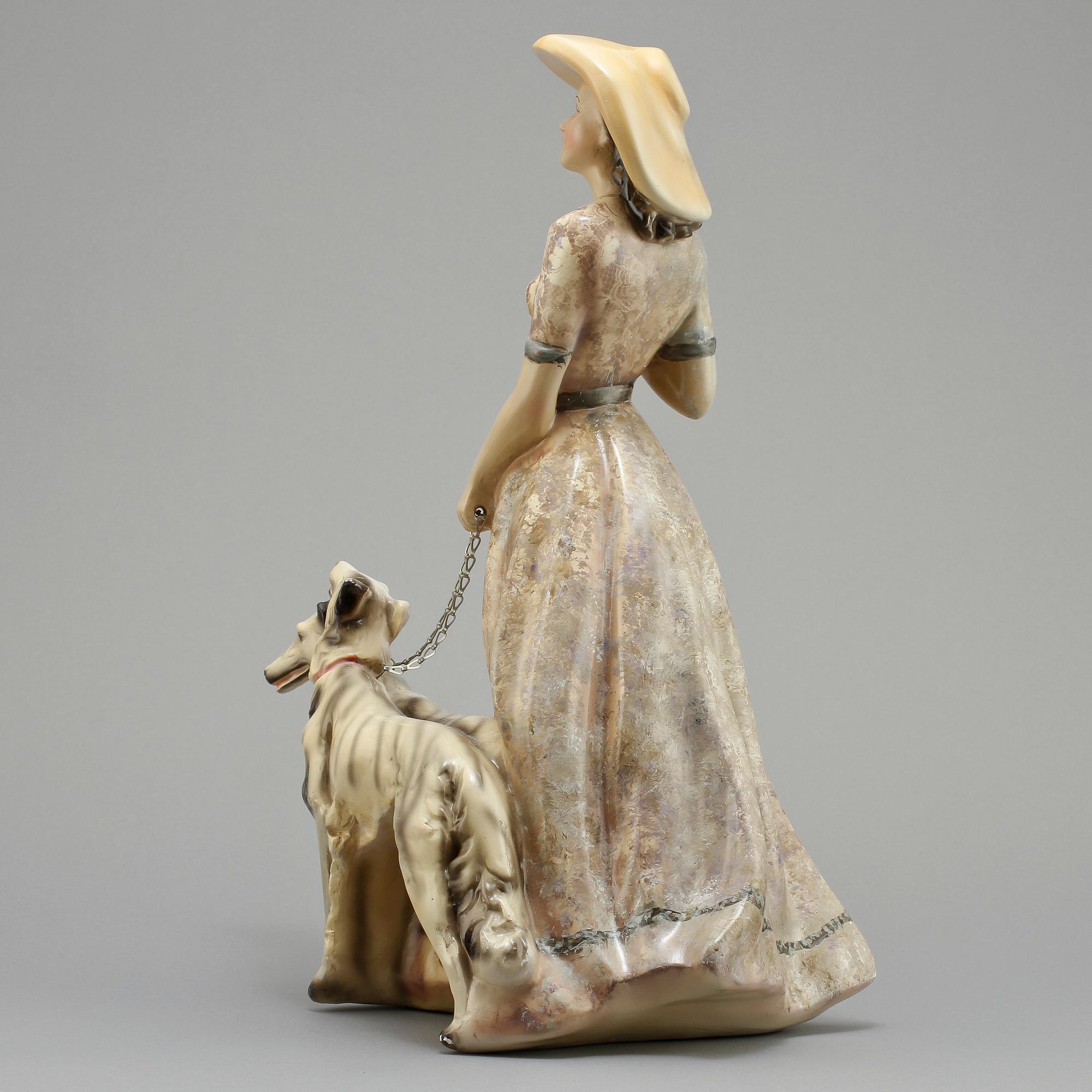 FIGURIN, gips, Bernardi Konstgjuteri, Göteborg, 1900-talets första hälft.