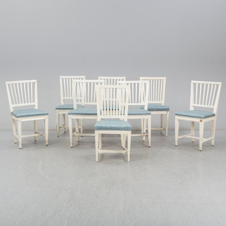 A set of eight 19th century chairs.