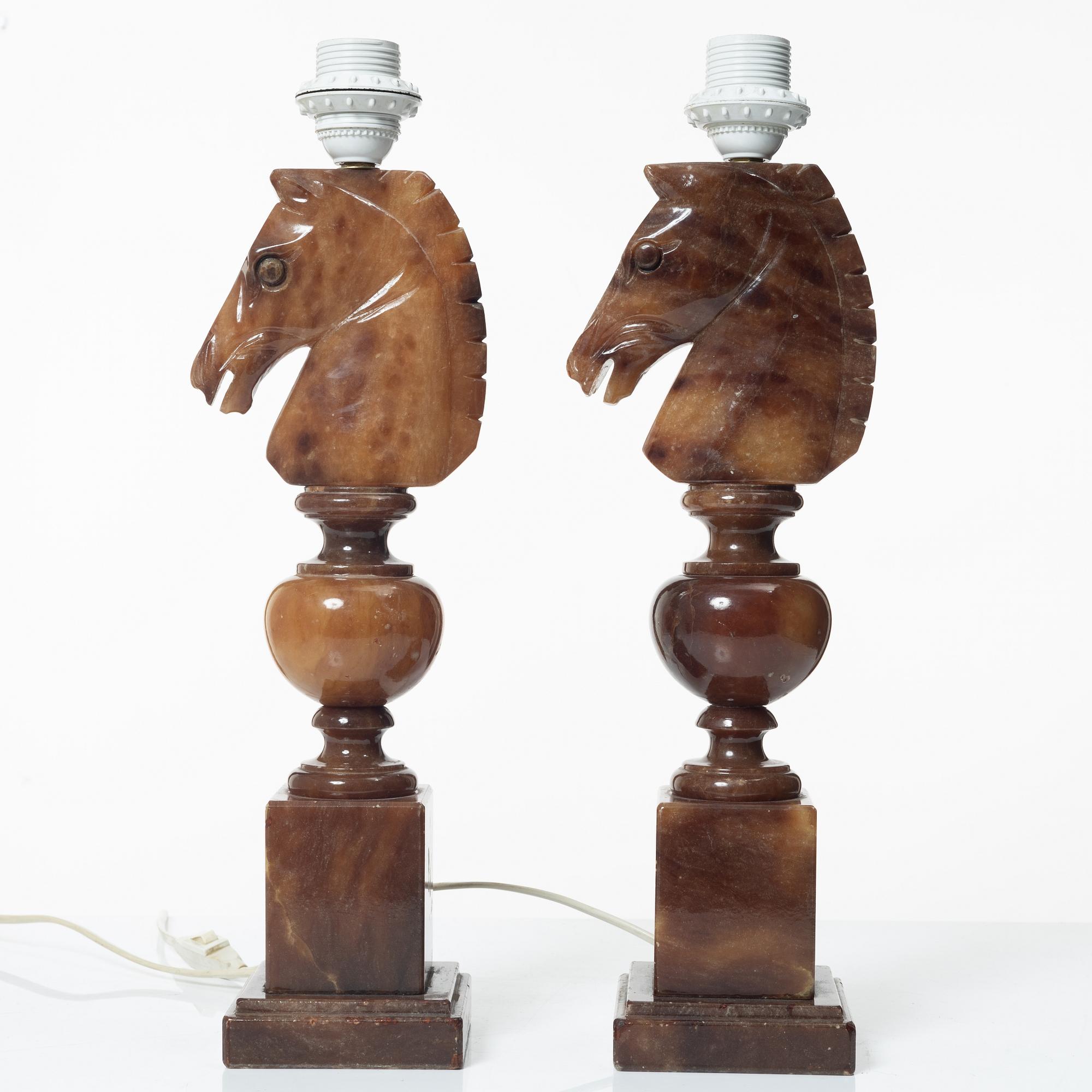 Bordslampor, ett par, Italien, 1970-tal.