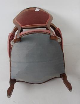 KARMSTOLAR, ett par, nyrokoko, 1800-talets andra hälft. Prov. konstnären Axel Kleimers bostad, Malmö.