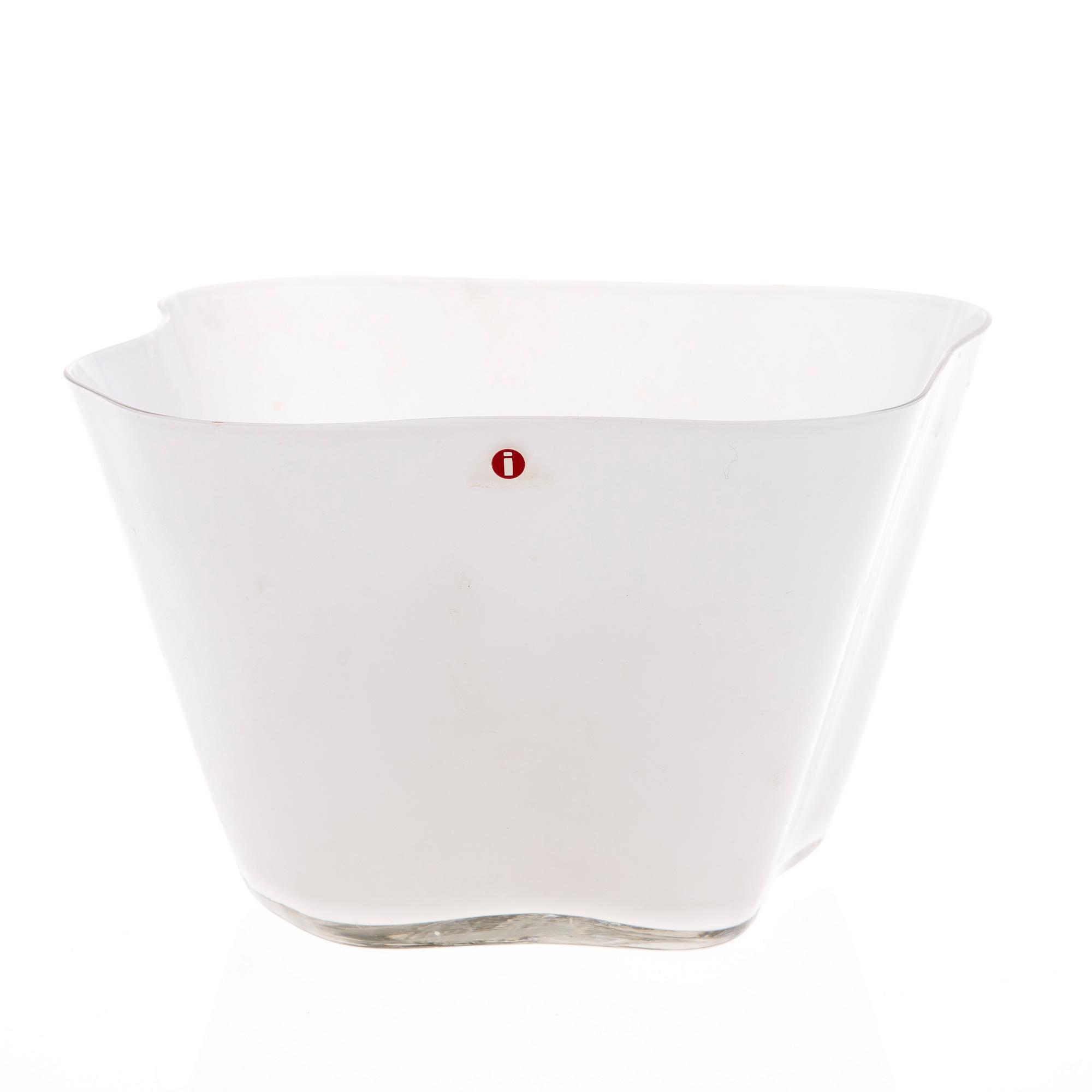 VAS, glas, signerad Alvar Aalto 3900-121. Iittala.