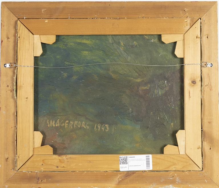 Olle Skagerfors, oil on canvas, signed OS. Verso dated 1943.