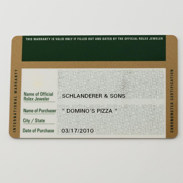 Rolex, Air-King, "Domino Pizza", wristwatch, 34 mm.