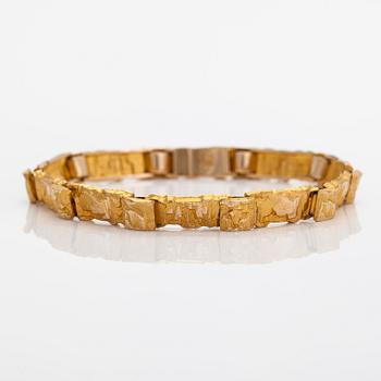 Björn Weckström, a 14K gold 'Jotos' bracelet for Lapponia, 1974.