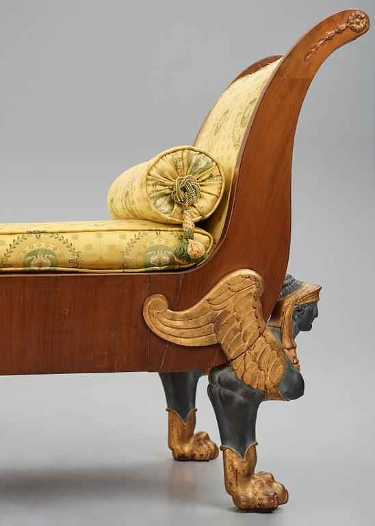 An empire /empirestyle mahogany daybed, 19th century.
