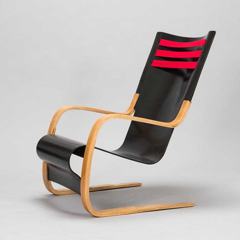 Alvar Aalto, nojatuoli, "High back chair ", O.Y. Huonekalu-ja Rakennustyötehdas A.B. 1930-luvun alku.