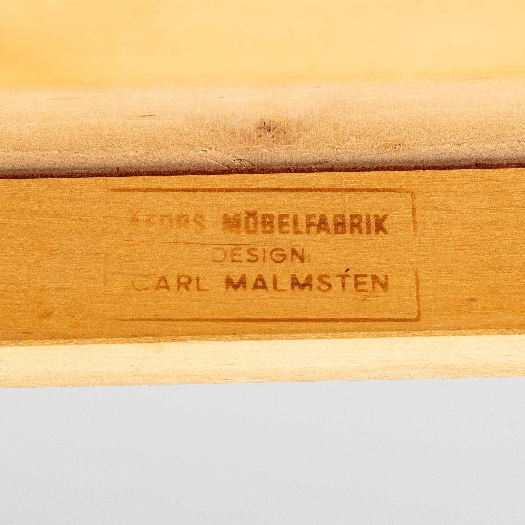 Carl Malmsten, “Ambassador”, armchairs, 6 pieces, Åfors Möbelfabrik, late 20th century.