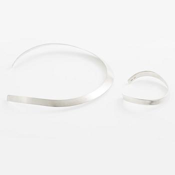 Halssmycke och armring, sterlingsilver.