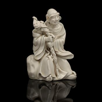 FIGURIN, porslin, Kina, blanc de Chine. 1800/1900-tal.