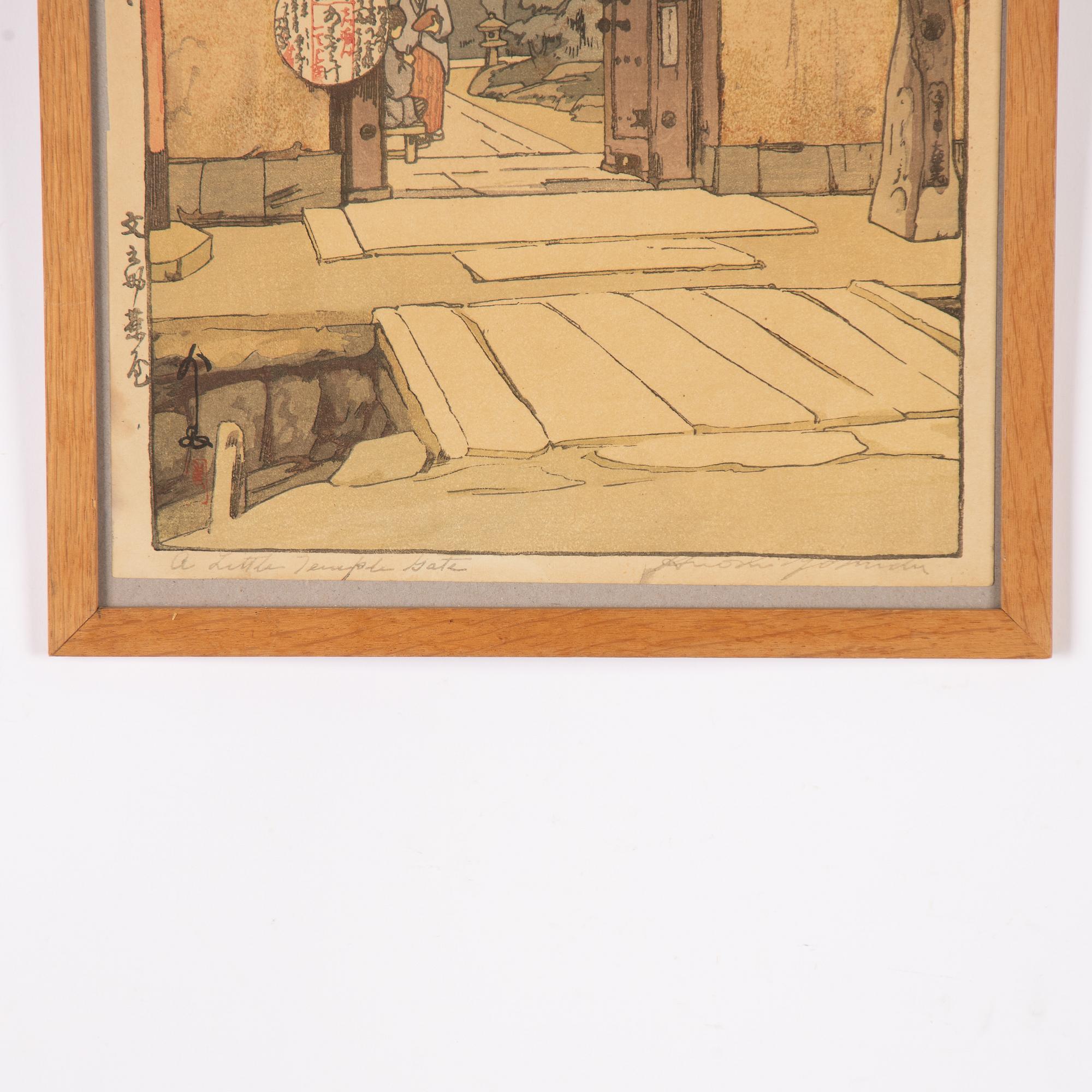 Hiroshi Yoshida, "A Little Temple Gate".
