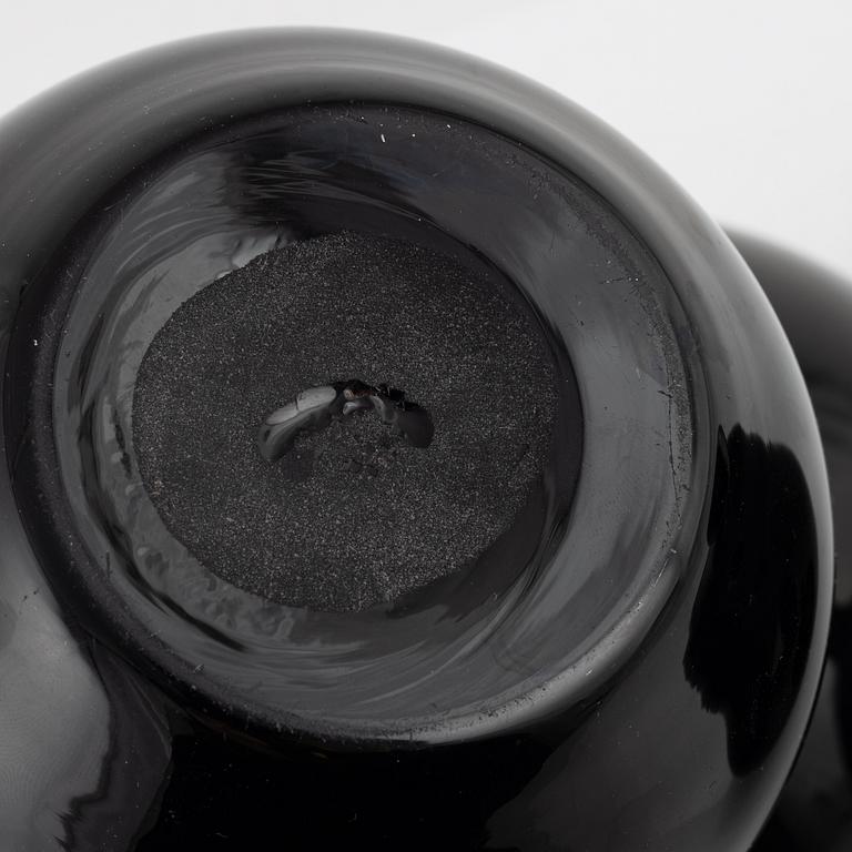 Harald Notini, a set of three 'Flower Ball' vases from Böhlmarks/Pukeberg, 1930's.