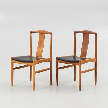 Jan Ekselius, chairs, 8 pcs, JOC Möbler, Vetlanda, second half of the 20th century.