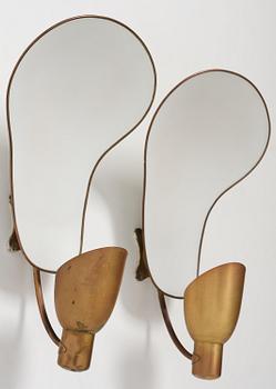 Carl-Axel Acking, a pair of wall lamps model "5029", Bröderna Malmströms Metallvarufabrik, Malmö, 1940s.