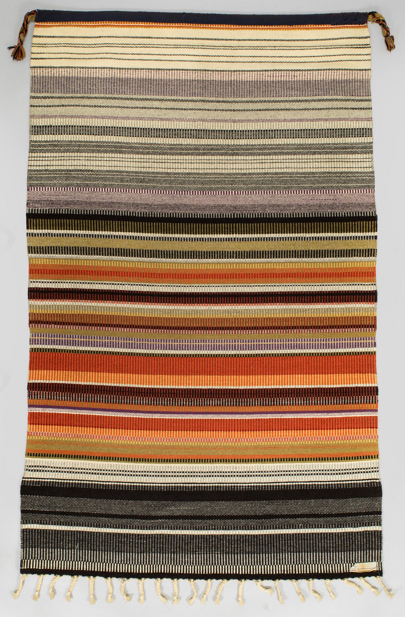 Elsa Montell-Saanio, a Raanu textile 'Campfire' from Lapland. Circa 180 x 113 cm.