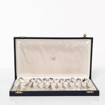 Table spoons 12 pcs, coffee spoons 12 pcs silver, Cohr.