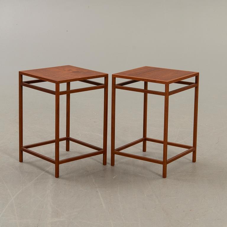 Two 1950:s small tables by Aksel Bender Madsen & Ejner Larsen for cabinetmaker Willy Beck, Denmark.