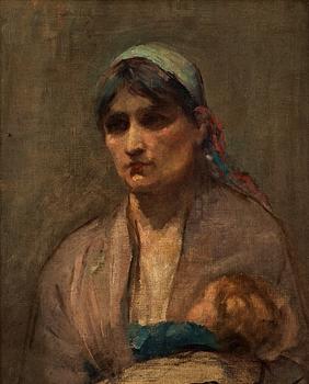 819. Eugene Carrière, Woman holding a child.