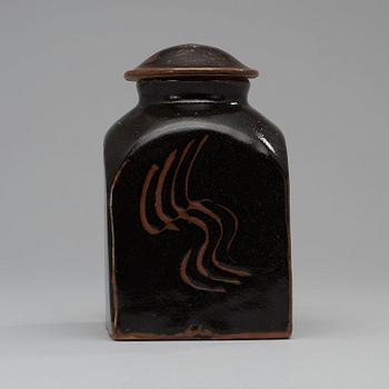 A Bernard Leach stoneware jar and cover, St Ives, England.