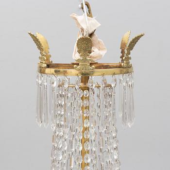 A late Gustavian style chandelier, 19th Century.
