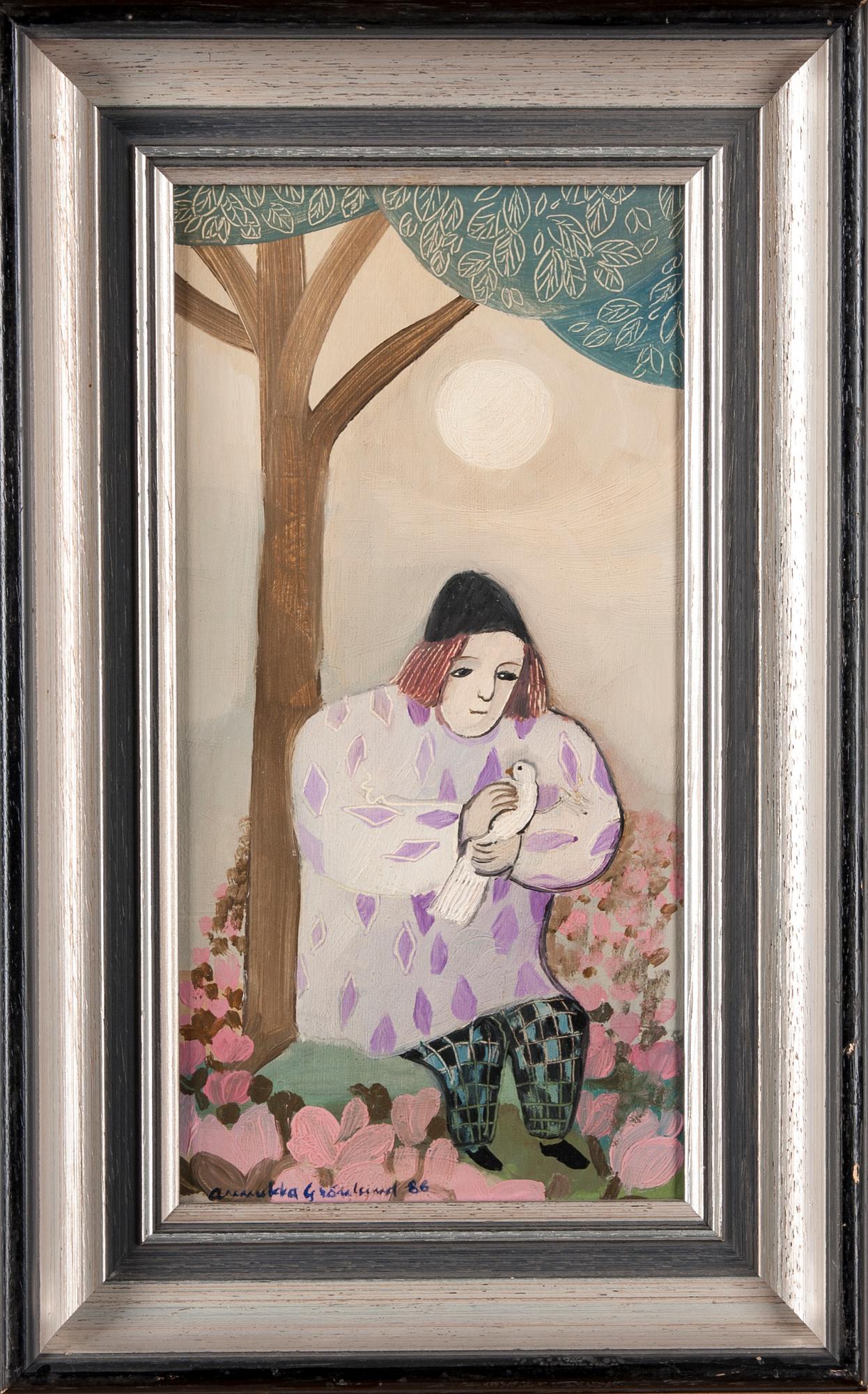 ANNUKKA GRÖNLUND, olja på skiva, signerad och daterad 86.