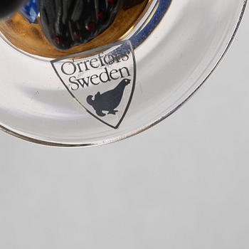 Gunnar Cyrén, five shot glasses, so-called devil glasses, from the Nobel service, Orrefors.