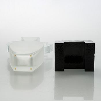 Heikki Orvola, glasskulptur "Maya", signerad Heikki Orvola Nuutajärvi.