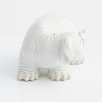 A porcelain elephant figurine, Edo, Japan, 1603-1867.