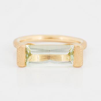 DULONG, a faceted aquamarine "Future" ring.