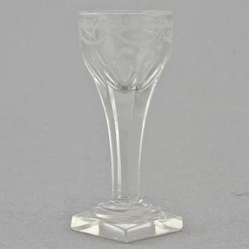 GLAS, 8 st, empire-stil, 1800/1900-tal.