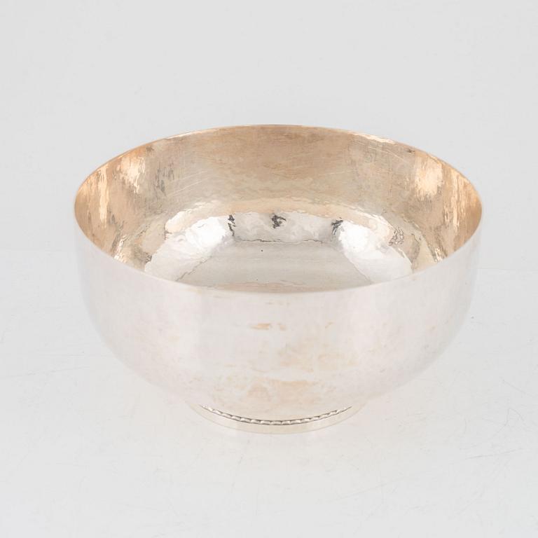 Ingrid Råström, skål, silver, CG Råström, Stockholm 1975.