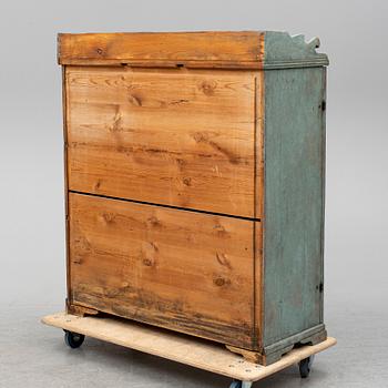 A first half of the 19th century painted cupboard.