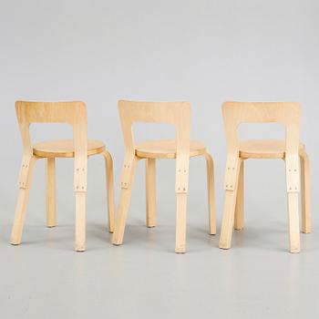 STOLAR, 3 st, modell nr 65, Alvar Aalto, Artek.