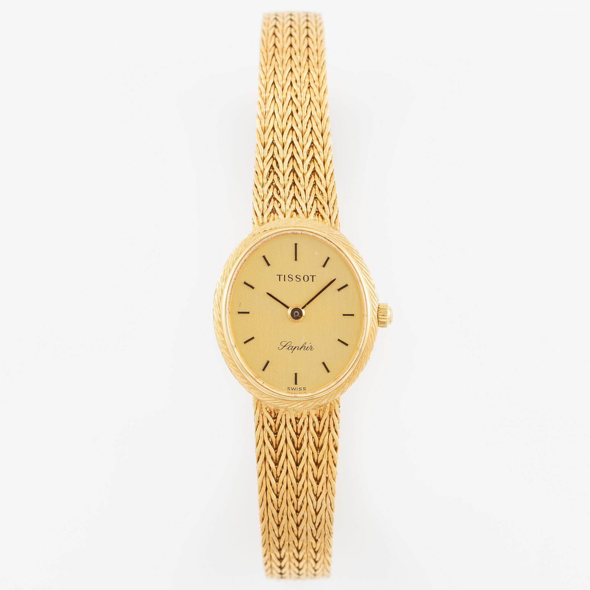 Tissot, wristwatch, 18K gold, 17 mm.