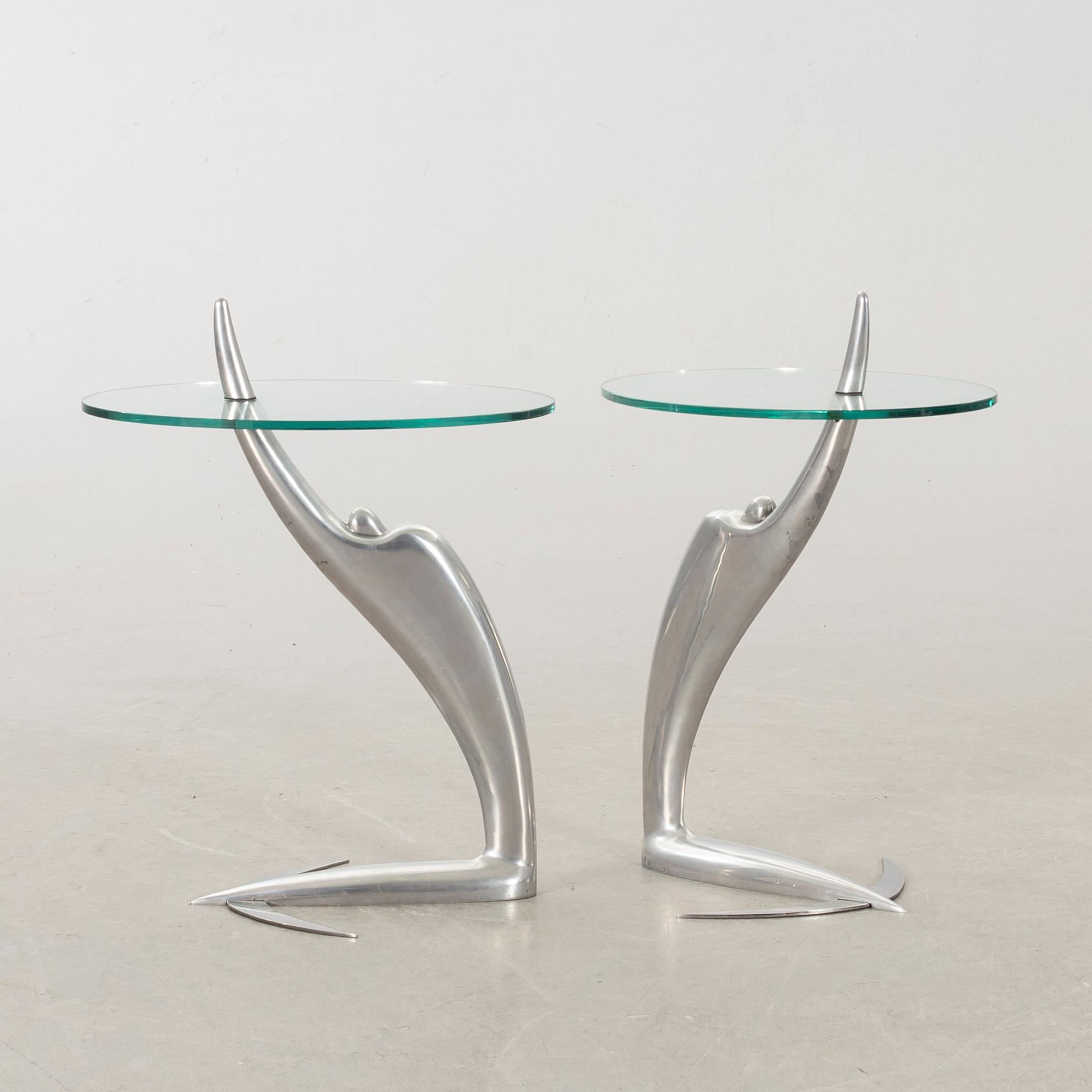 PIERANGELO CARAMIA ''Arcadia Swing'', a pair of tables.