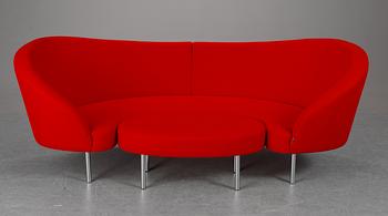 A Karim Rashid "Orgy" sofa and ottoman, Offecct, 2003.