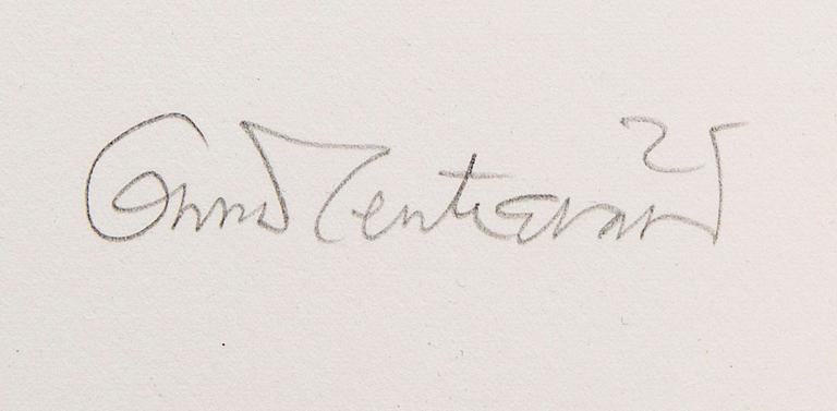 Oscar Reutersvärd, two color lithographs, signed  179/200.