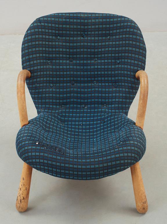 FÅTÖLJ, "Clam Chair" / "Muslinge", Philip Arctander, tillskriven, 1940/50-tal.