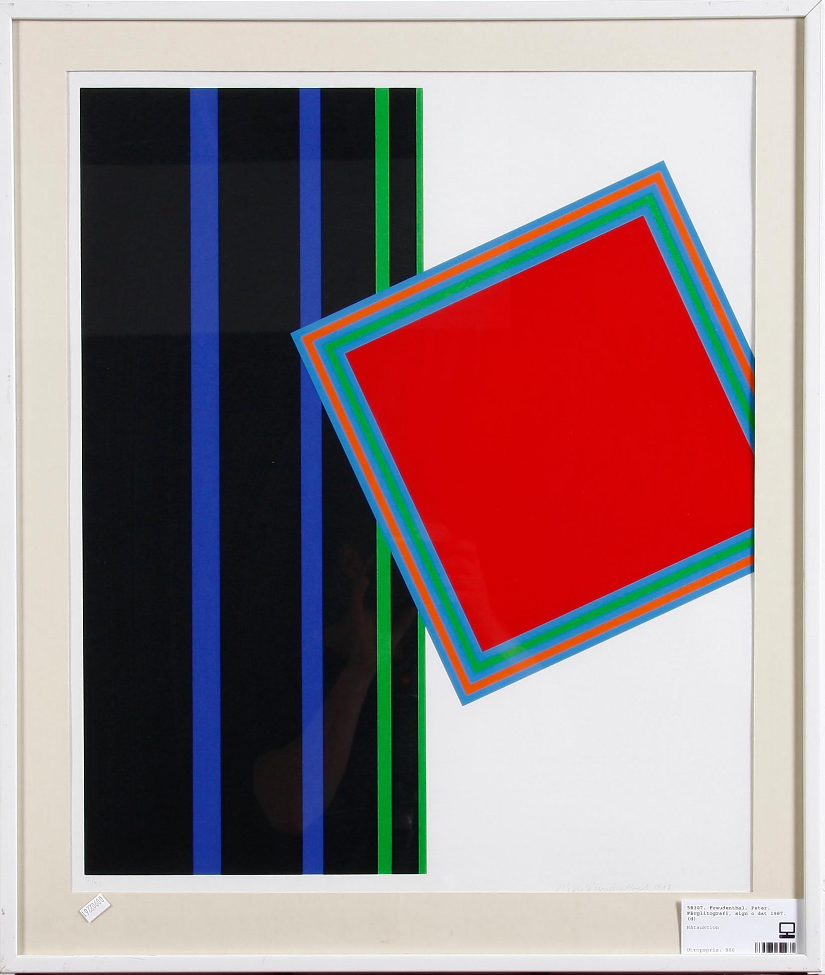 FREUDENTHAL, PETER. Färglitografi, sign o dat 1987.