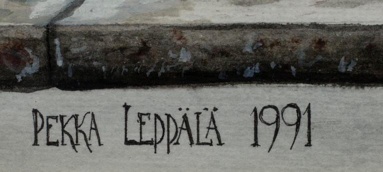 PEKKA LEPPÄLÄ, akvarell, signerad och daterad 1991.