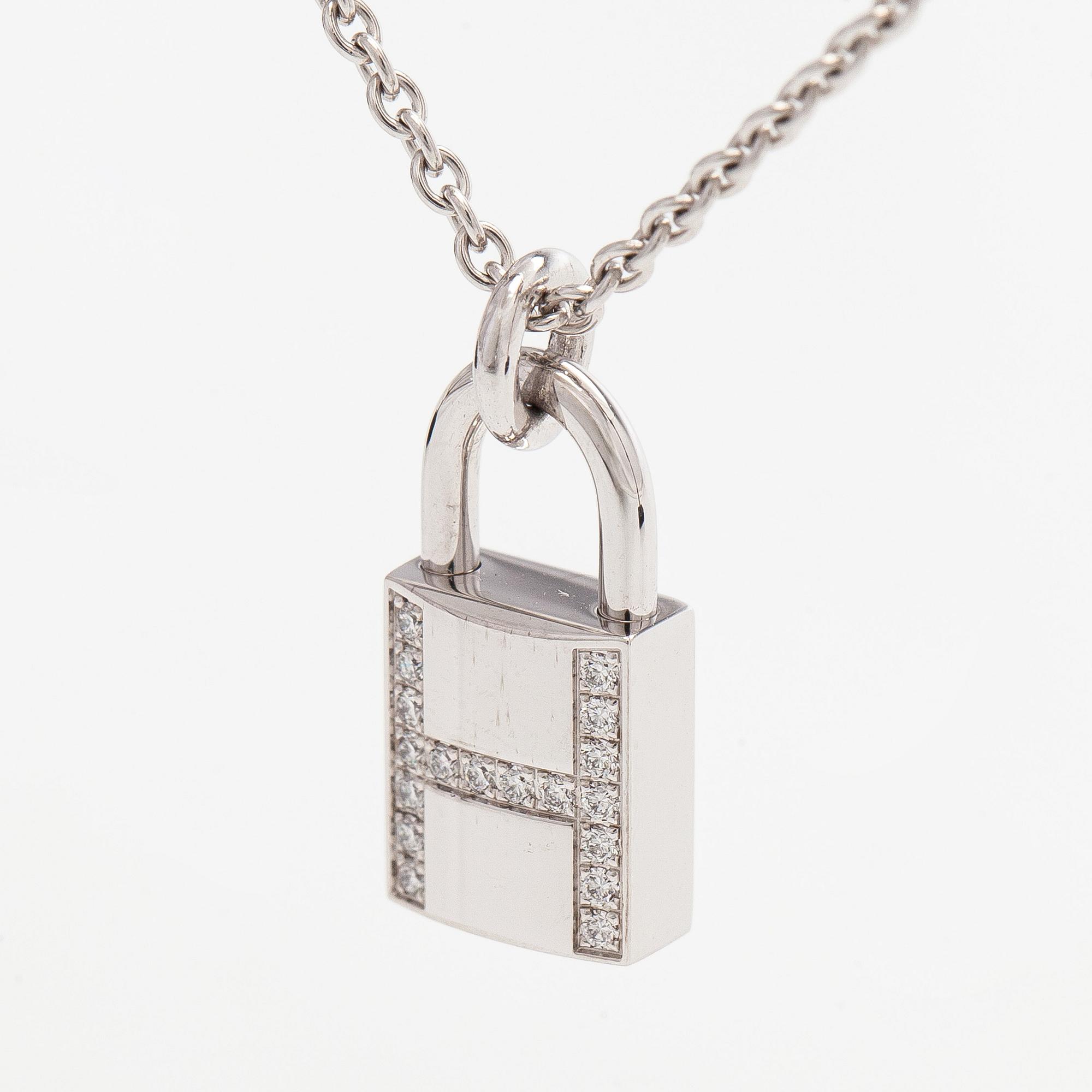 Hermès, halsband, "Kelly Cadenas", 18K vitguld och diamanter.